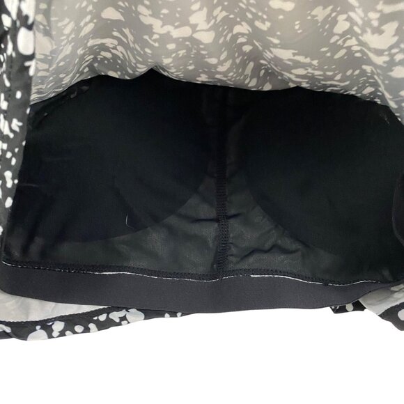 Fabletics Moorea Black White Paint Splatter Print Sports Bra Stretch Size XXL - Picture 2 of 7